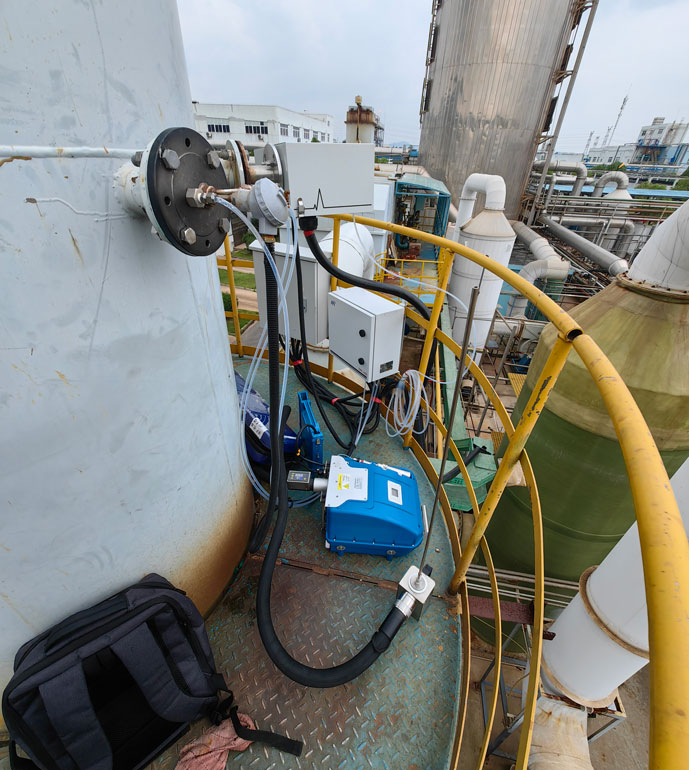 配合湖北省廳在黃石市各個企業進行巡檢幫扶現場測試